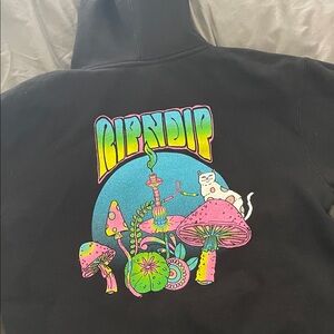 Ripndip Black Hoodie with Psychedelic Graphic